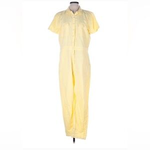 Outerknown Pale Yellow Short-Sleeve Jumpsuit